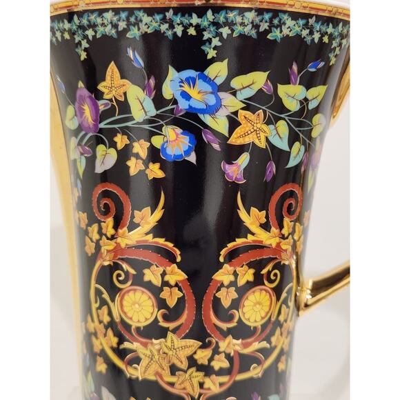 Rutherford Gold Ivy Italy Black Gold Teapot 10" - Picture 5 of 14